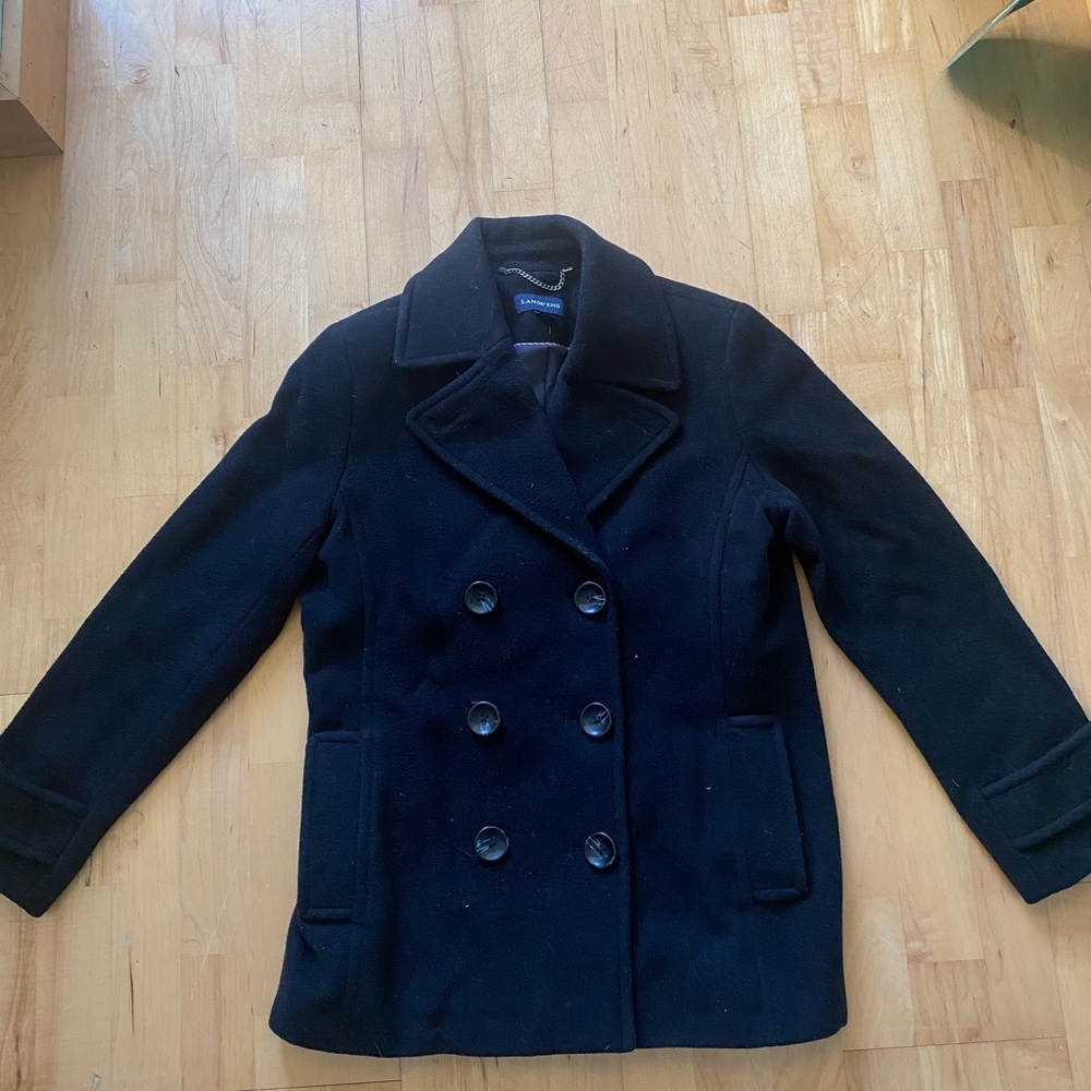 Lands End womens Peacoat - 8P - wool